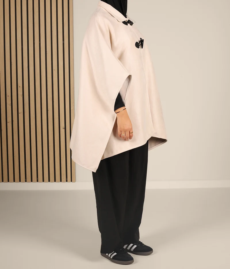 Poncho aus Wildleder