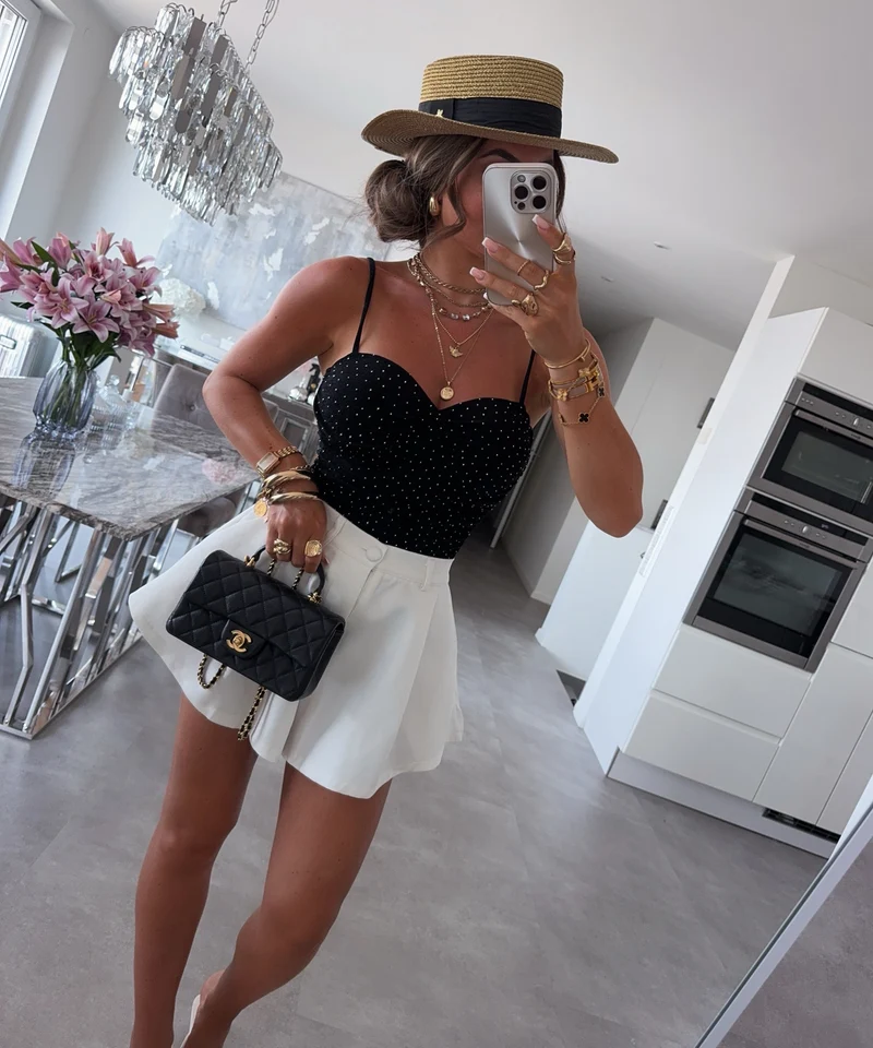 Glitzer Body Nala Schwarz