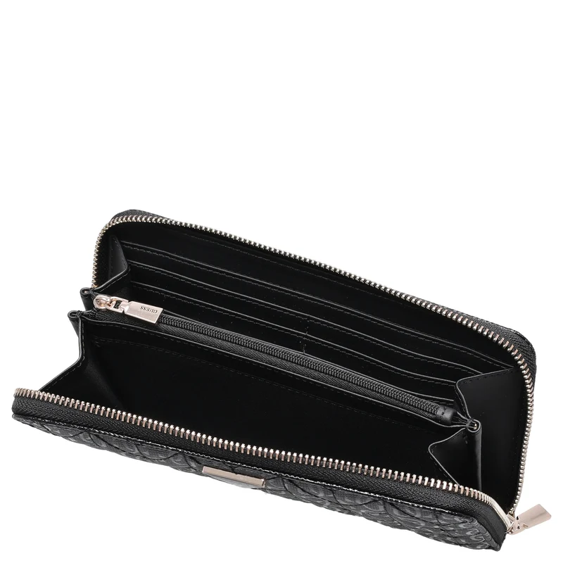 Guess Stacey SLG Large Zip - Cartera 12cc 21 cm (black)