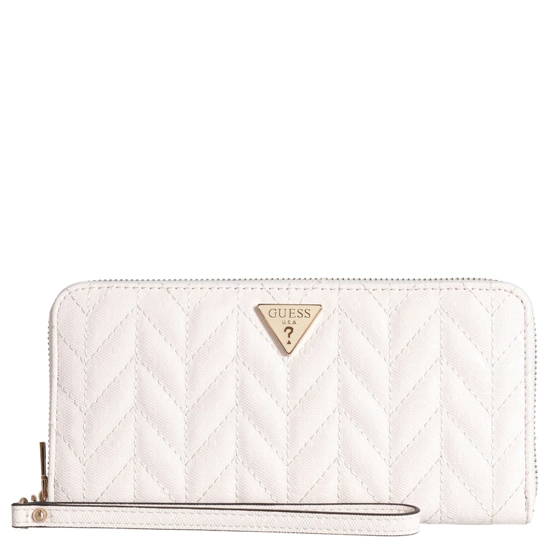 Guess Stacey SLG Large Zip - Cartera 12cc 21 cm (off white)