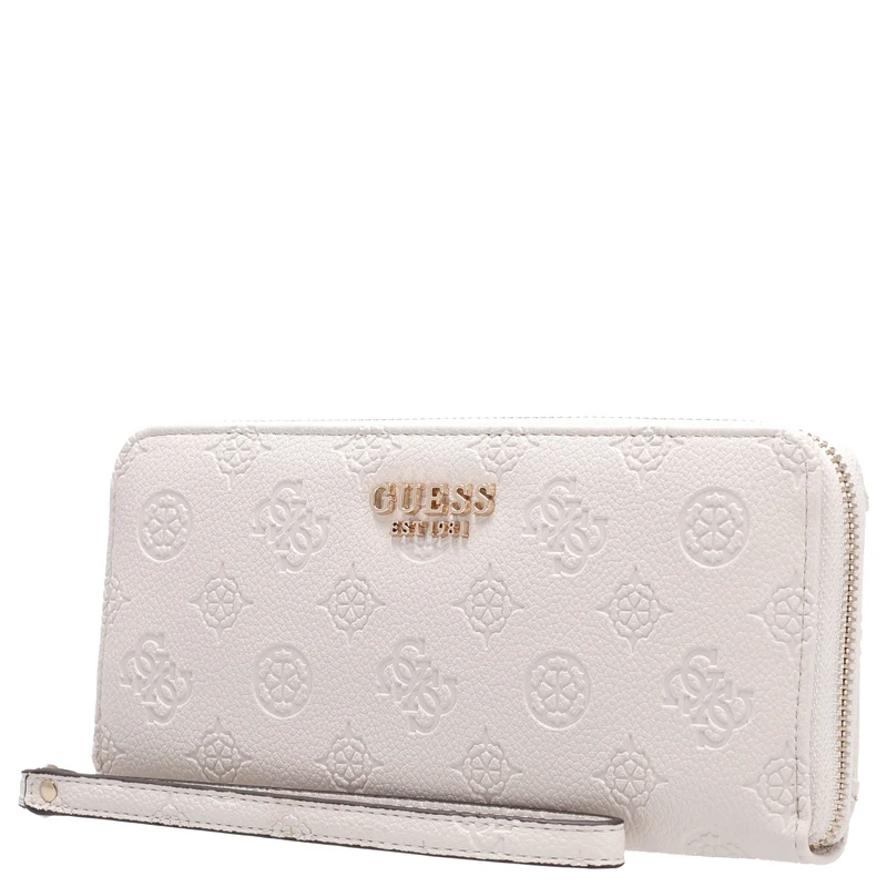 Guess Ella Logo SLG Large Zip - Cartera 12cc 20 cm (stone logo)