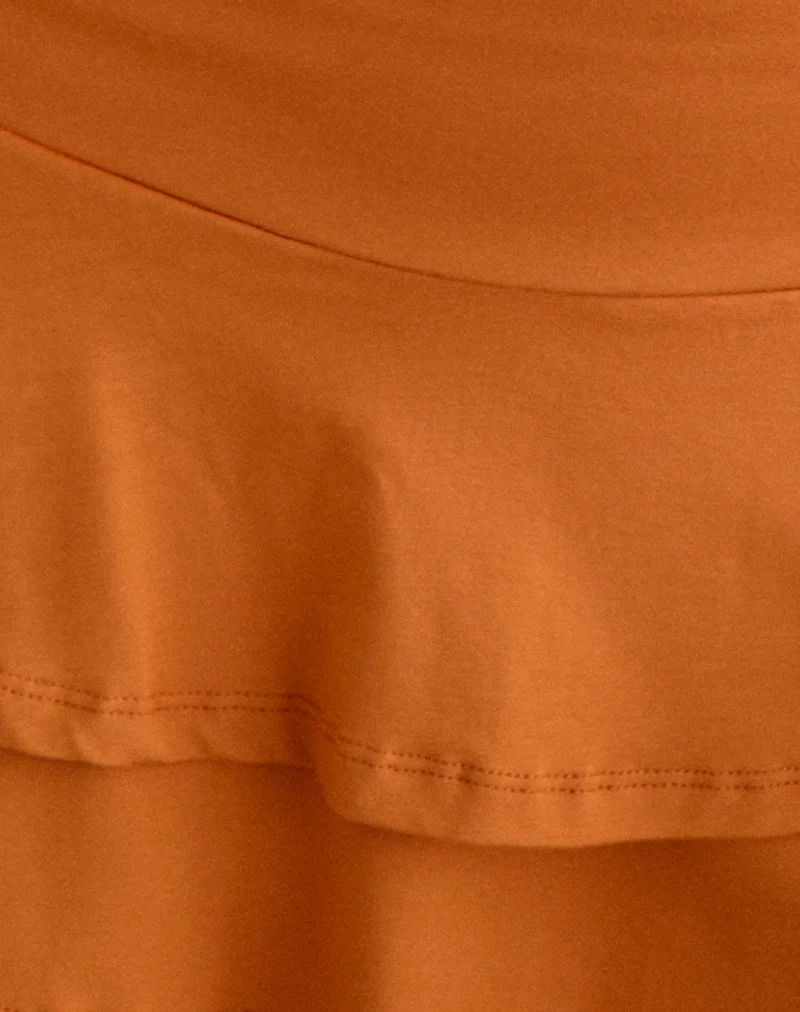 Raeca-Minirock aus Rayon-Jersey in der Farbe „Sunset Orange“