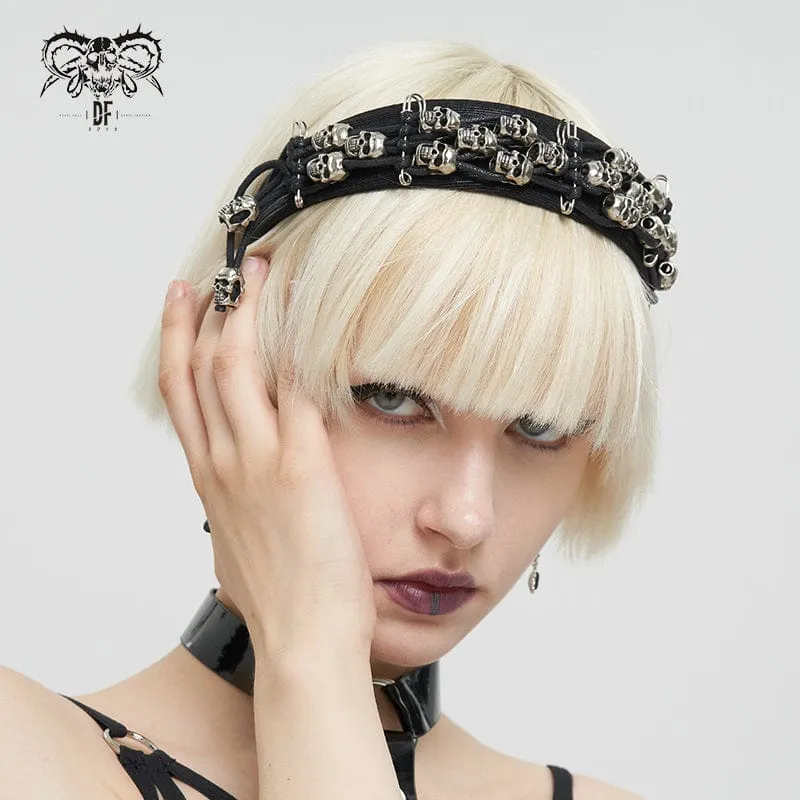 Gothic Skulls Haarband für Damen
