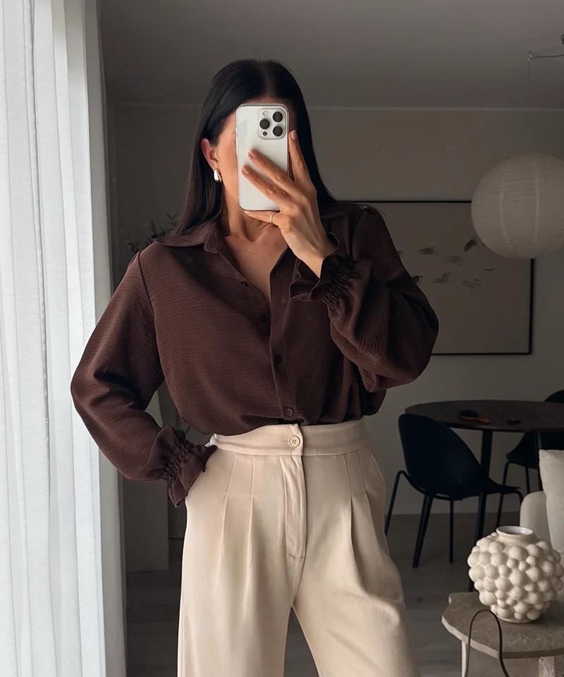 Bluse Diona Braun