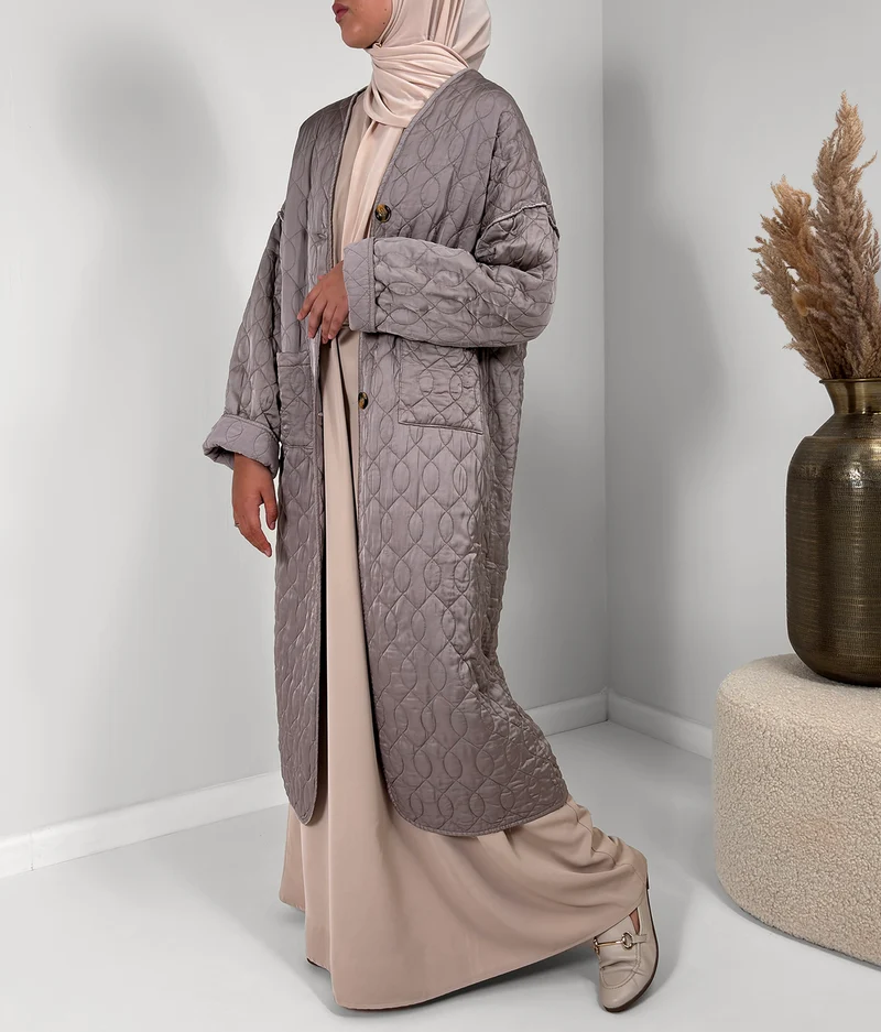 Steppmantel Amina - Helles Taupe