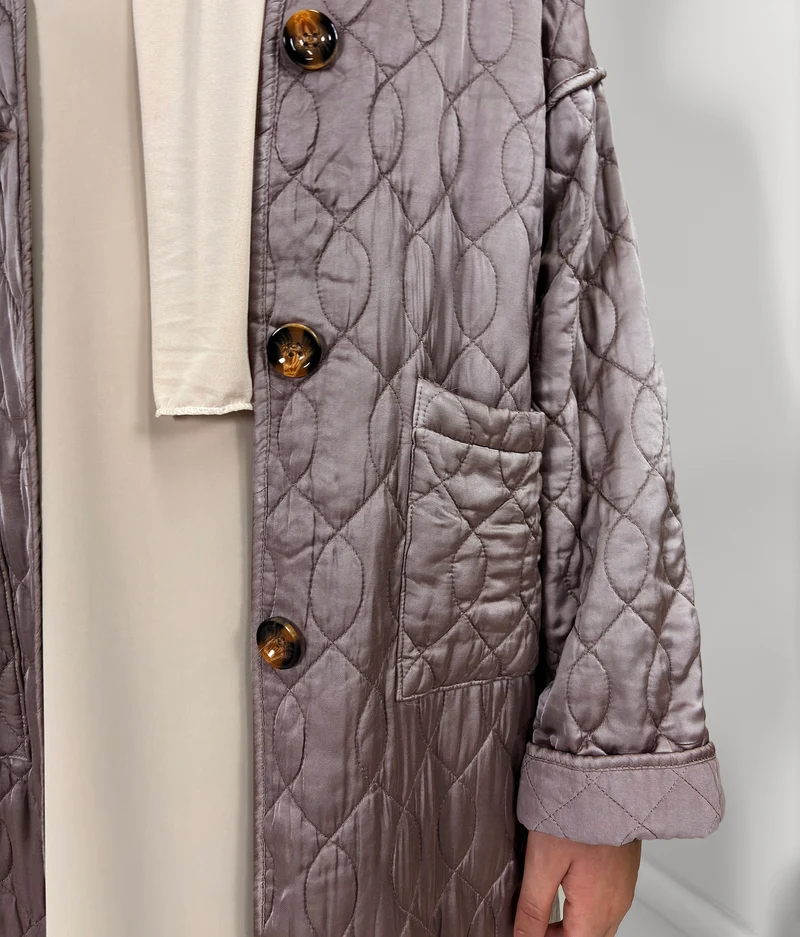 Steppmantel Amina - Helles Taupe