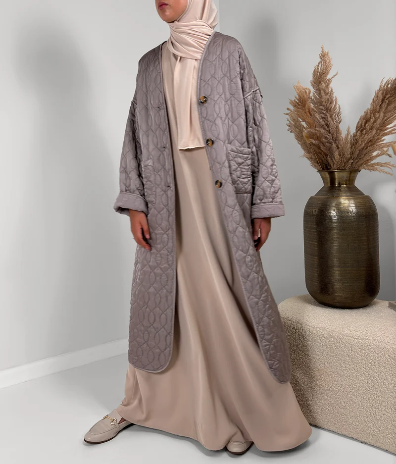 Steppmantel Amina - Helles Taupe