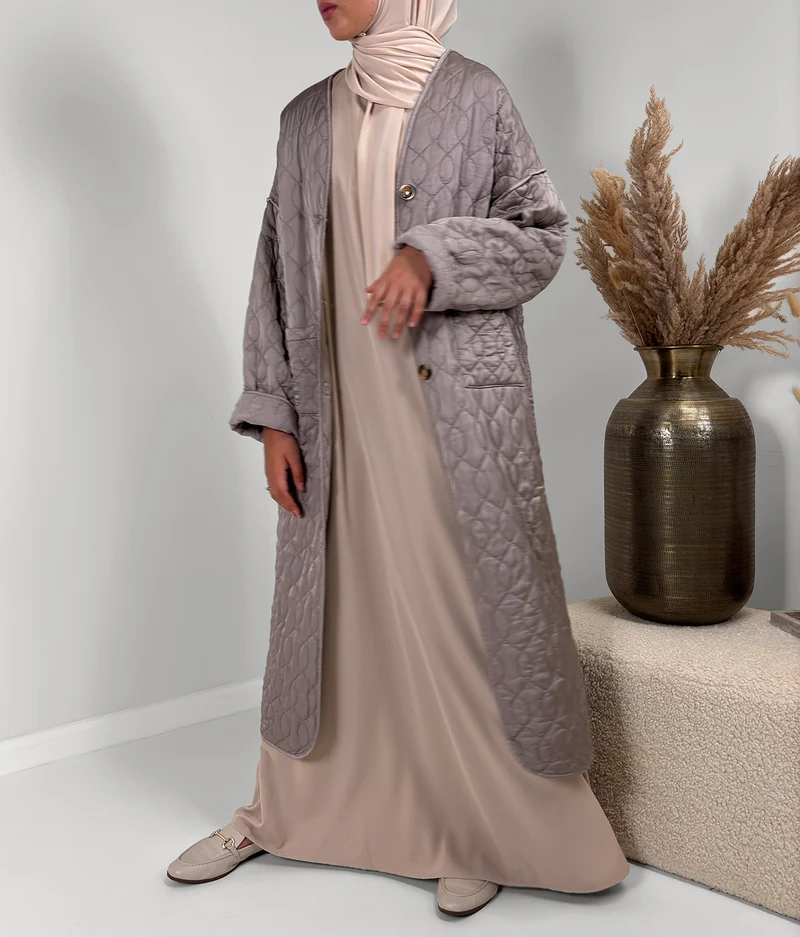 Steppmantel Amina - Helles Taupe