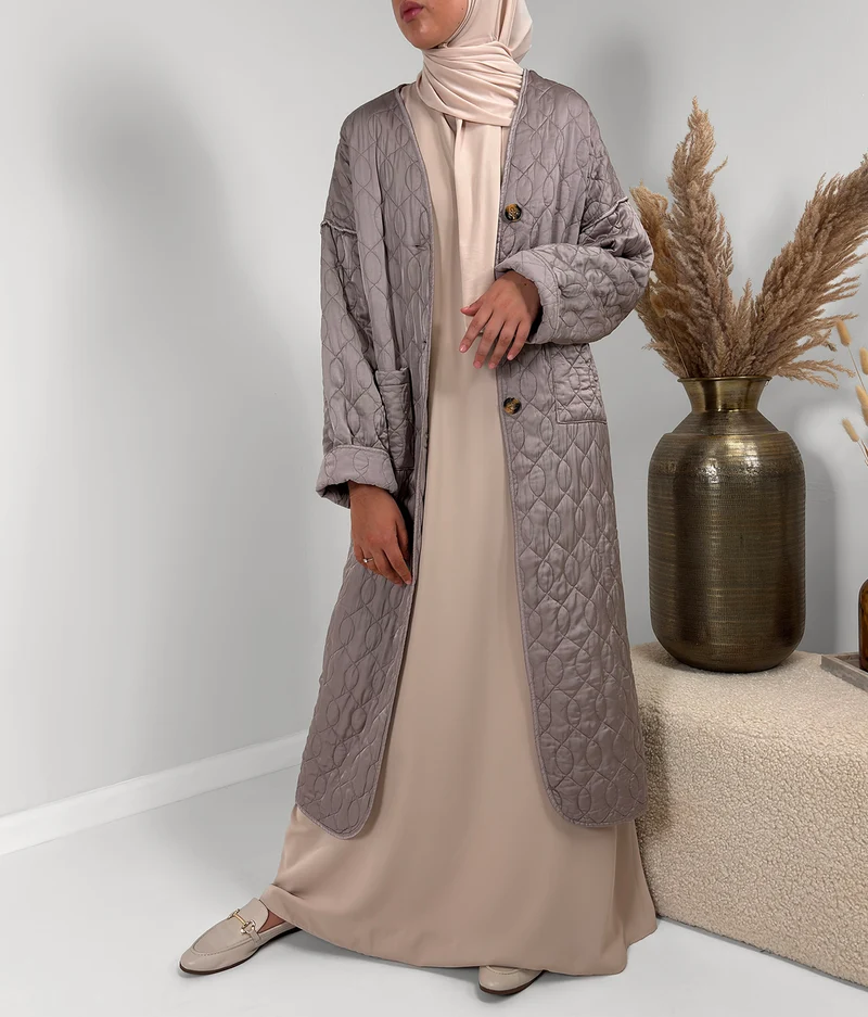 Steppmantel Amina - Helles Taupe