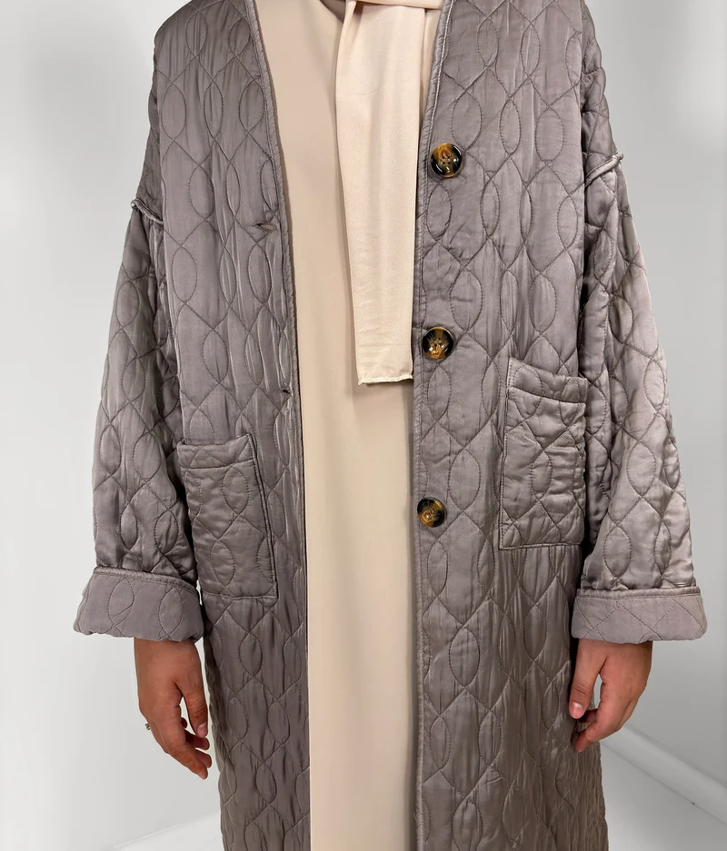 Steppmantel Amina - Helles Taupe