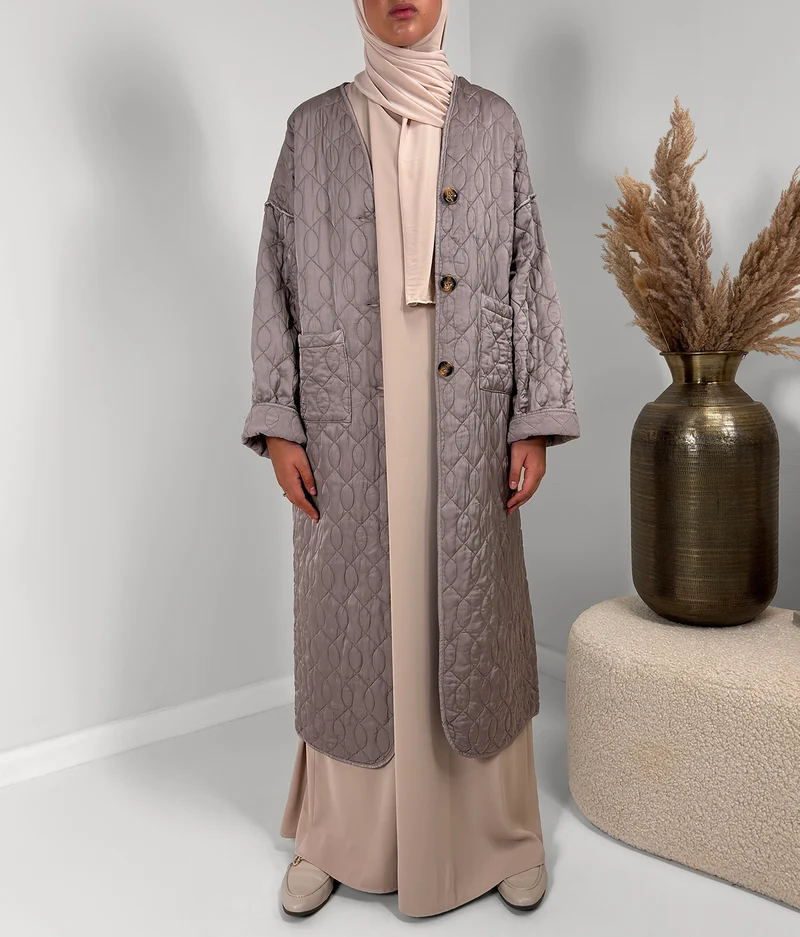 Steppmantel Amina - Helles Taupe