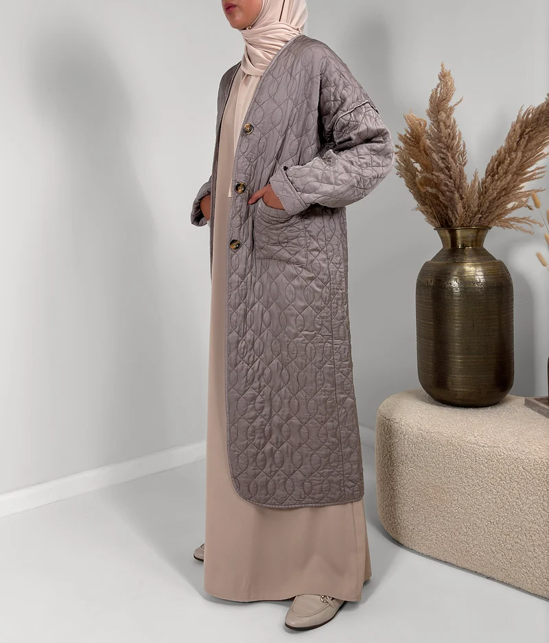 Steppmantel Amina - Helles Taupe