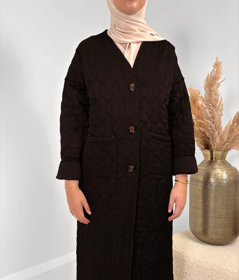 Amina Steppmantel – Dunkelbraun