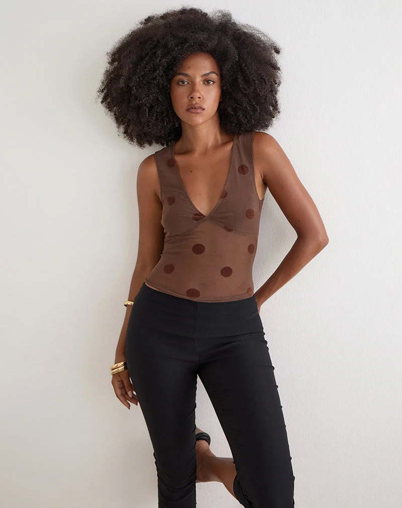 Top in „Big Polka Brown“ ansehen