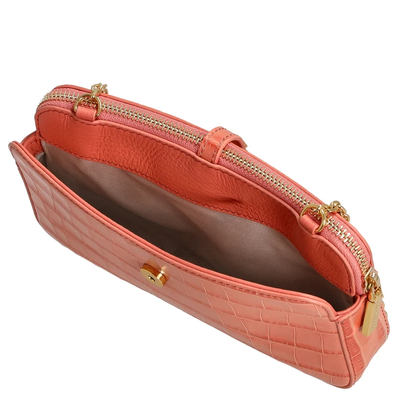 Coccinelle Mini Bag Croco Soft - Bolso bandolera 20 cm (geranium)