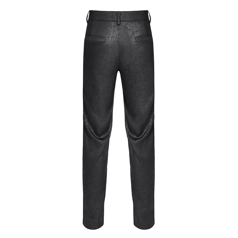 Gothic-Anzughose mit Blumenmuster für Herren