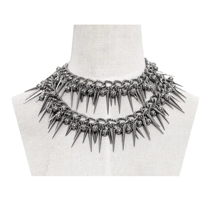 Mehrreihige Halskette im Punk-Stil für Damen