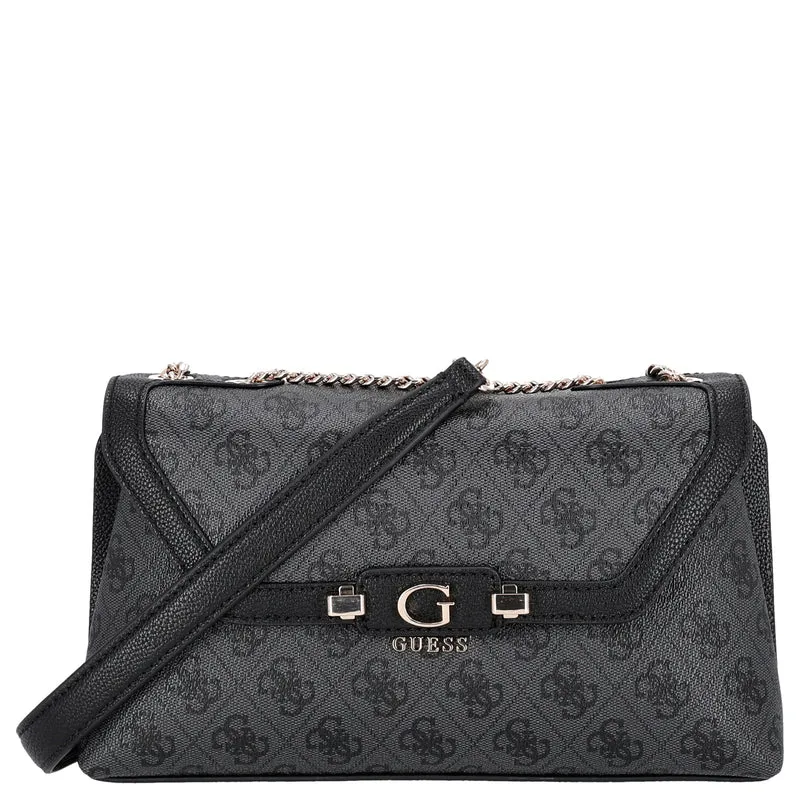 Guess Lindsey XBody Flap - Bolso bandolera 27 cm (coal logo)
