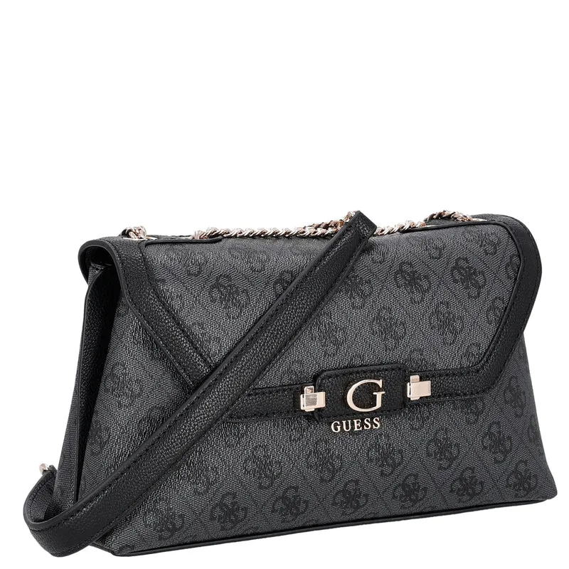 Guess Lindsey XBody Flap - Bolso bandolera 27 cm (coal logo)