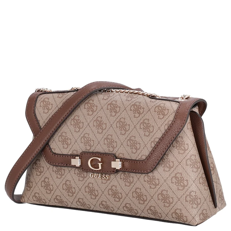 Guess Lindsey XBody Flap - Bolso bandolera 27 cm (latte logo)