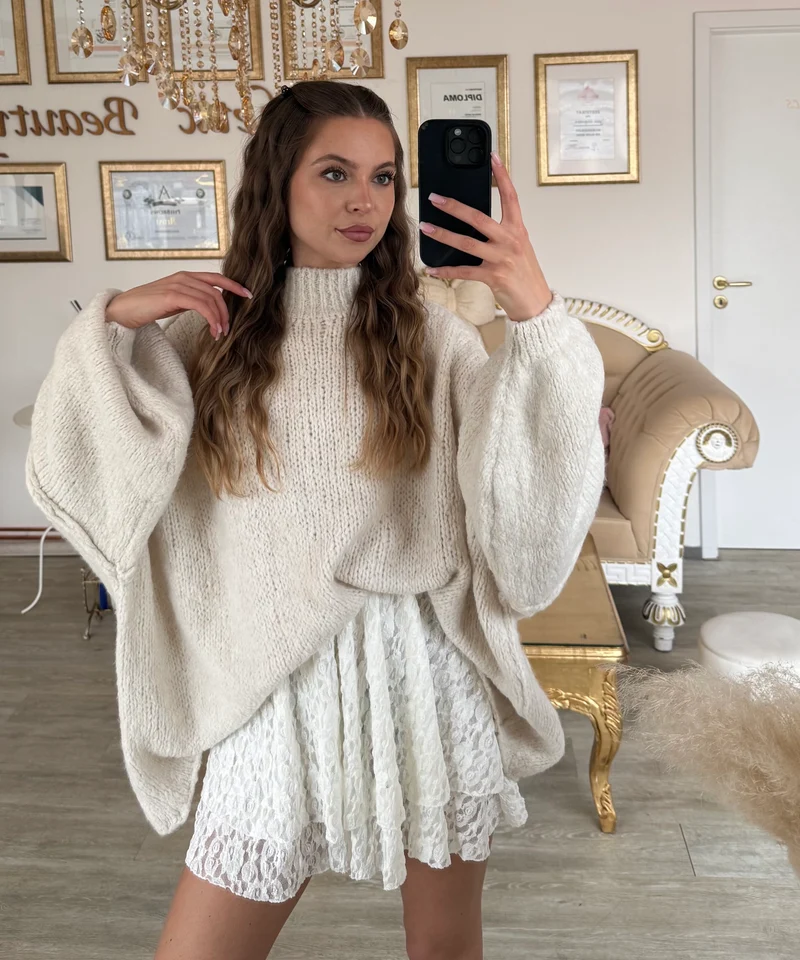 Oversize Pullover Nata Beige