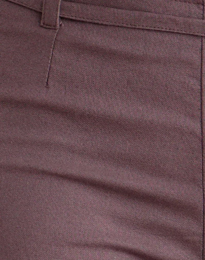 Cisaw-Hose aus Leinen in tiefem Taupe-Braun