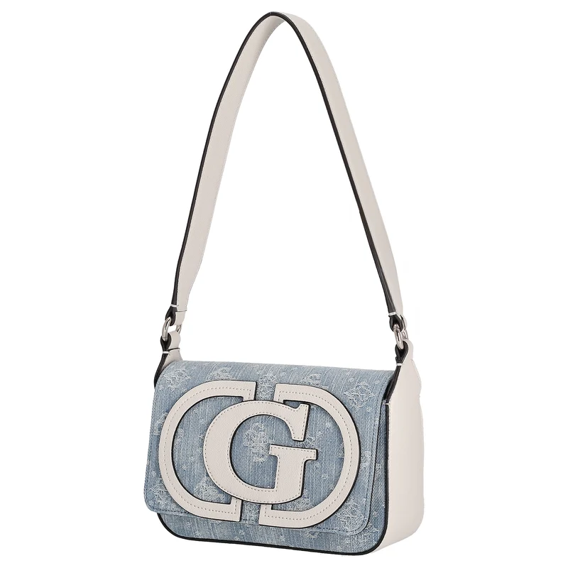 Guess Ruby Flap - Bolso de hombro 20 cm (denim logo)