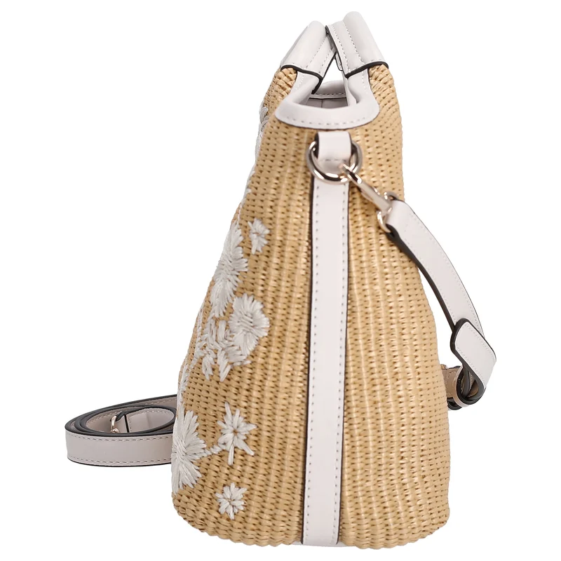 Guess Kirsten Mini Satchel - Bolso de mano 24 cm (off white)