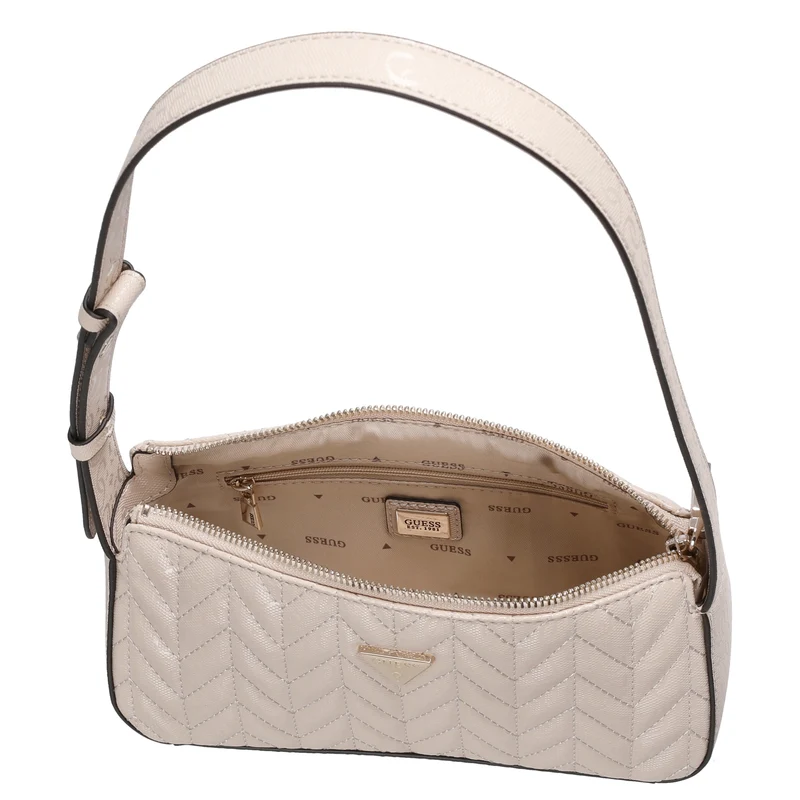 Guess Stacey Mini - Bolso de hombro 23 cm (light beige)