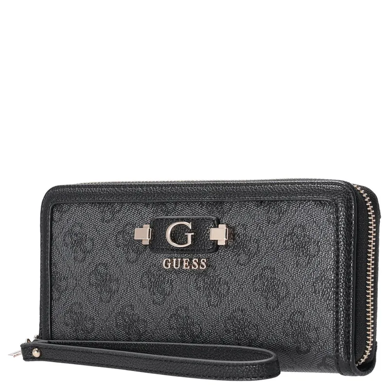Guess Lindsey SLG Large Zip - Cartera 12cc 21 cm (coal logo)