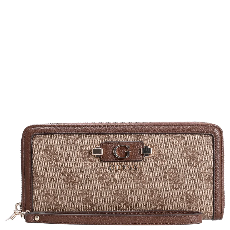 Guess Lindsey SLG Large Zip - Cartera 12cc 21 cm (latte logo)