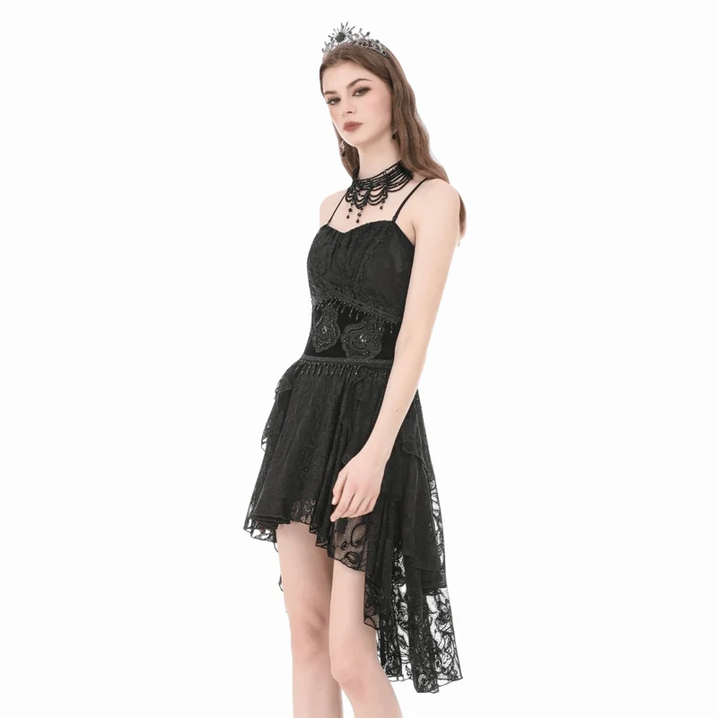 Gothic-Gürtel für Damen mit Stickerei, Perlen und Quasten