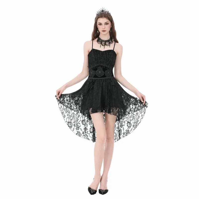 Gothic-Gürtel für Damen mit Stickerei, Perlen und Quasten