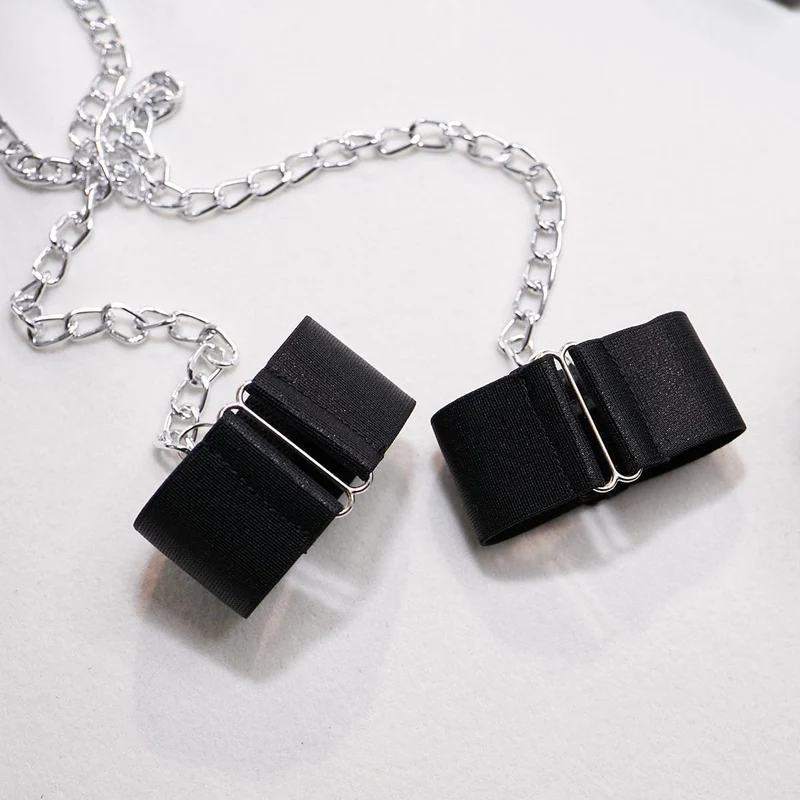 Grunge-Kettenring-Choker-Set für Damen, sexy Harness-Dessous-Set