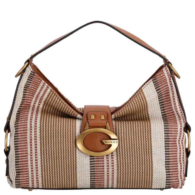 Guess Camden - Bolso de hombro 34.5 cm (cognac multi)