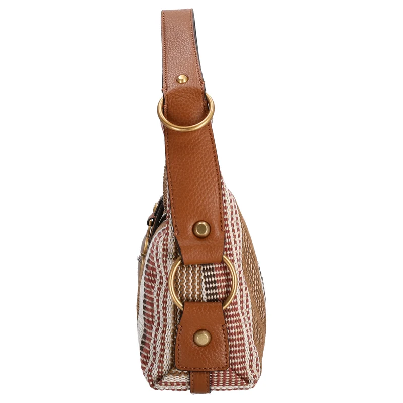 Guess Camden - Bolso de hombro 34.5 cm (cognac multi)