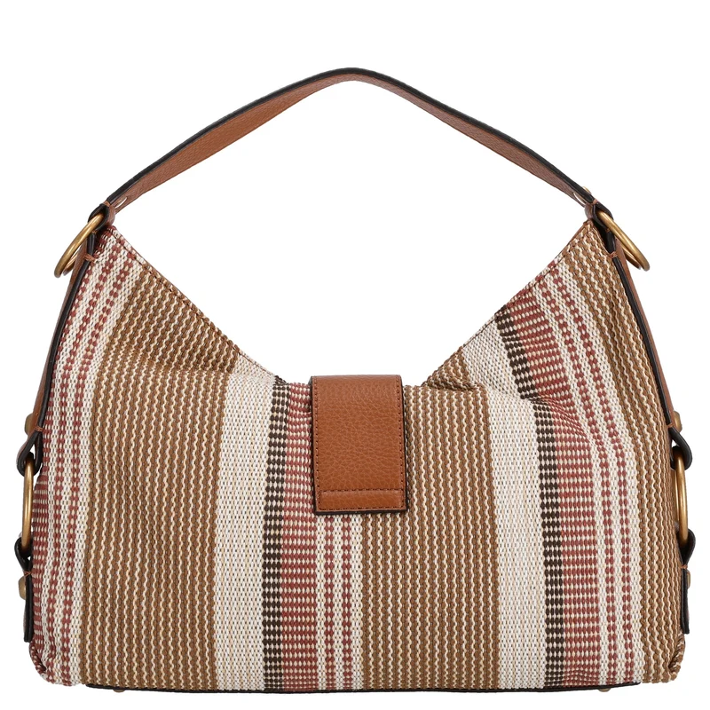 Guess Camden - Bolso de hombro 34.5 cm (cognac multi)