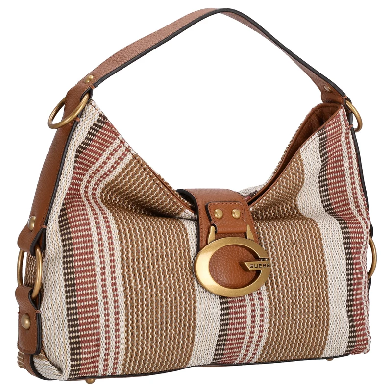 Guess Camden - Bolso de hombro 34.5 cm (cognac multi)