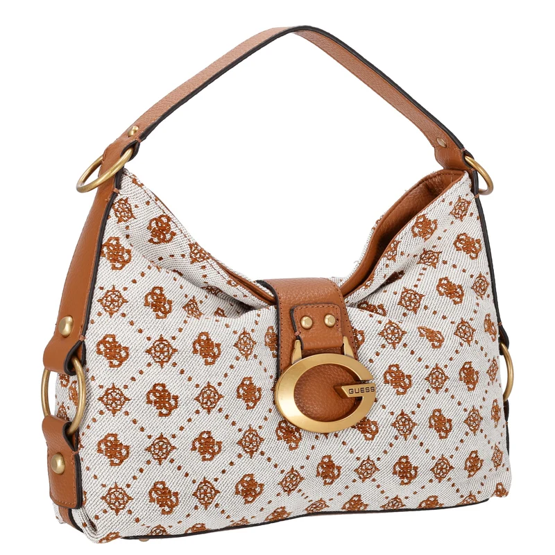 Guess Camden - Bolso de hombro 34.5 cm (cognac logo)