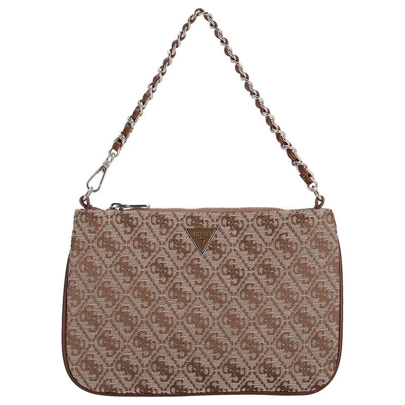 Guess Flat Pouch - Bolso de hombro 24.5 cm (latte logo)