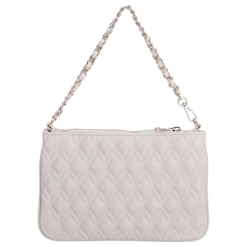 Guess Maxine Quilted Flat Pouch - Bolso bandolera 24 cm (light taupe)