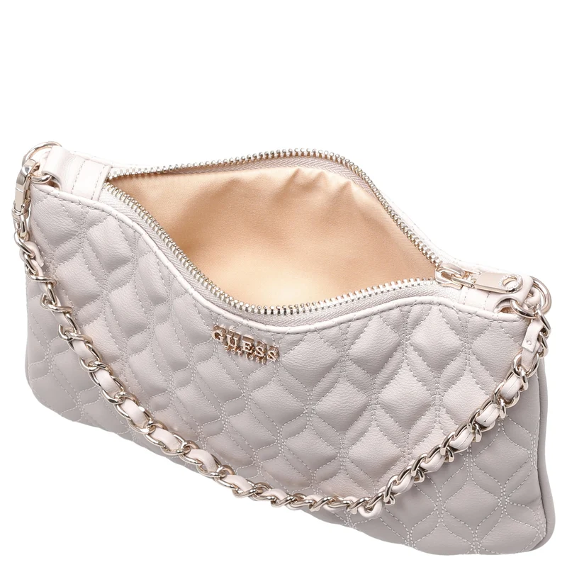 Guess Maxine Quilted Flat Pouch - Bolso bandolera 24 cm (light taupe)