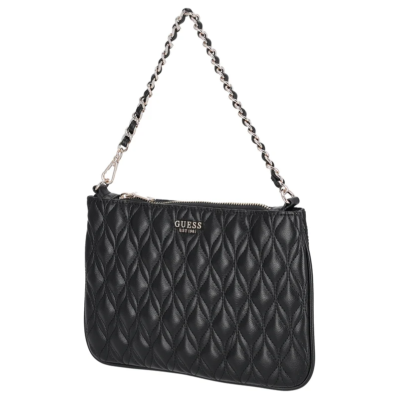 Guess Maxine Quilted Flat Pouch - Bolso bandolera 24 cm (black)
