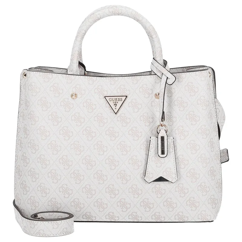 Guess Meridian II Satchel - Bolso de mano 30 cm (bone logo)