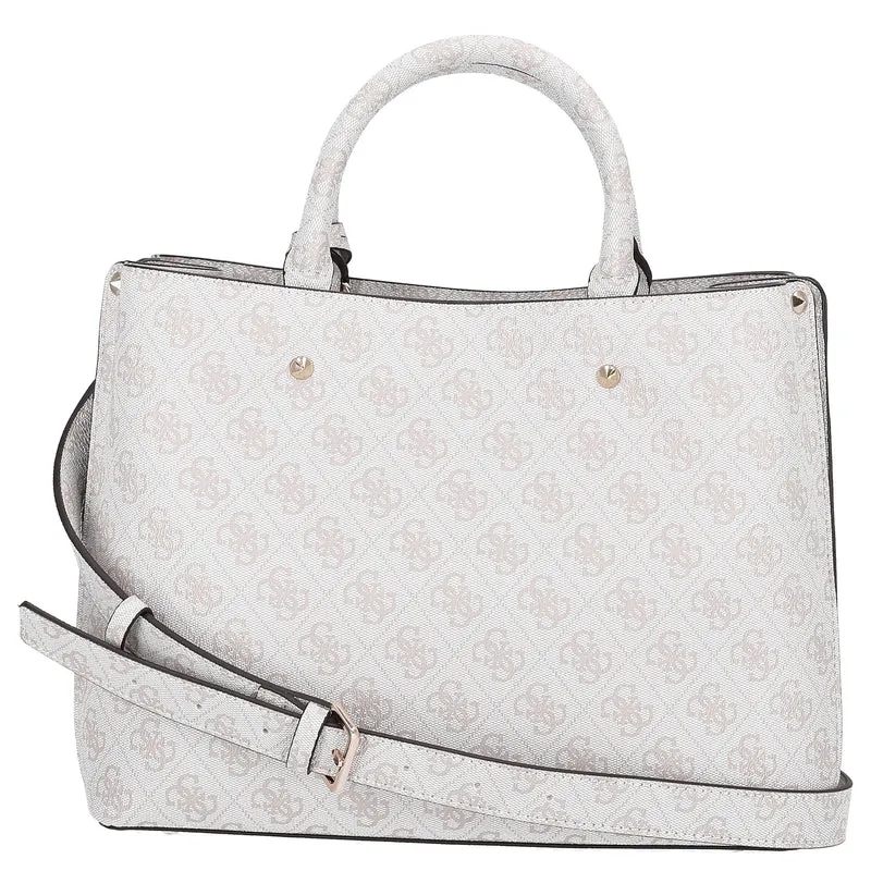 Guess Meridian II Satchel - Bolso de mano 30 cm (bone logo)