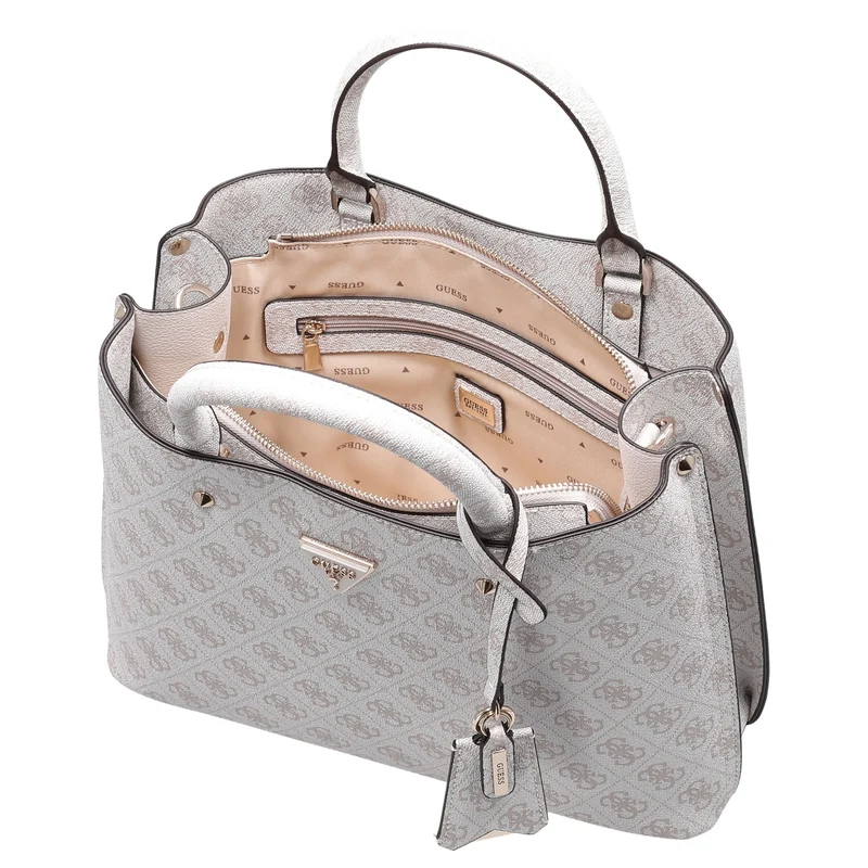 Guess Meridian II Satchel - Bolso de mano 30 cm (bone logo)
