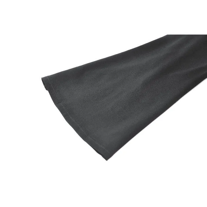 Punk-Schlaghose für Damen mit Schnallenriemen, Mesh-Patchwork-Einsätzen
