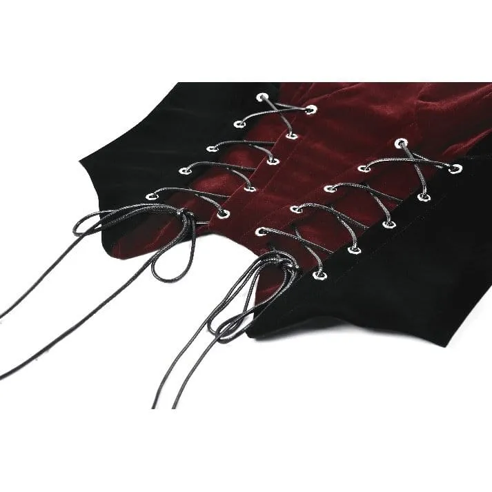 Gothic-Bustier für Damen mit kontrastfarbener Schnürung