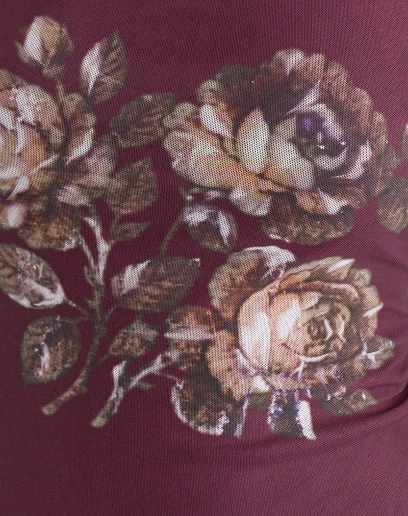 Zalika-Top in Crystal Rose Burgundy
