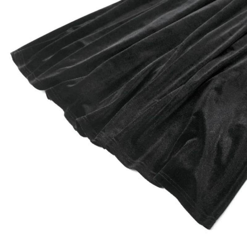 Gothic-Brautkleid für Damen mit Blumenmuster, eckigem Kragen und ausgestellten Ärmeln
